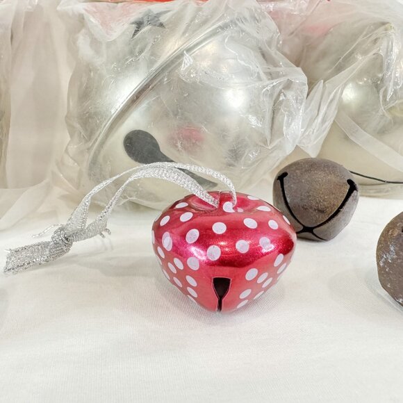 Mixed Lot Of 7 Sleigh Jingle Bells Stars New Vintage 4" + Craft Christmas Decor - Picture 4 of 5